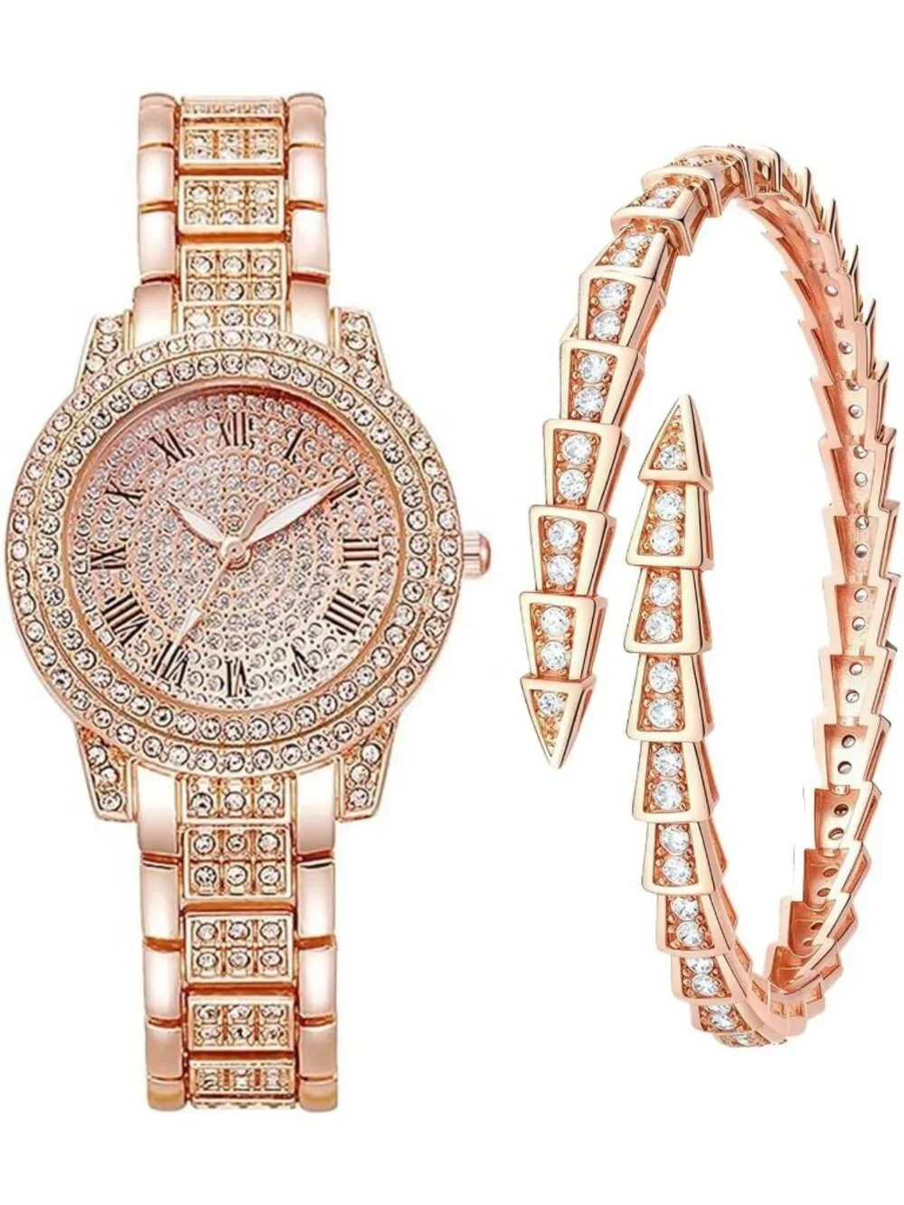 Women's Multicolor Full Diamond Bling Rhinestone Crystal Ladies Wrist Watch